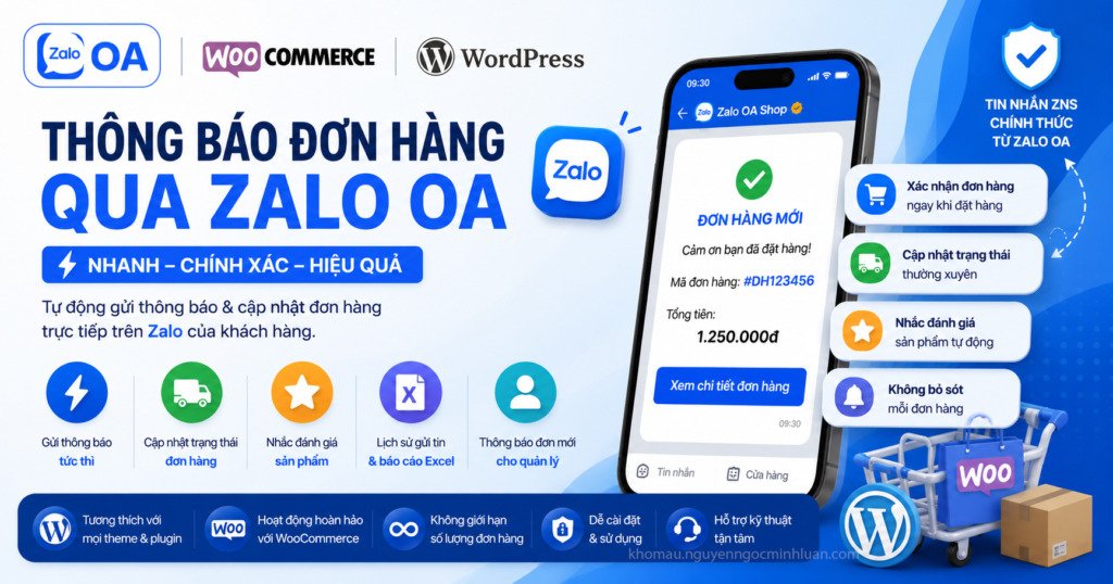 Plugin Kết nối Zalo OA với WP Woocommerce